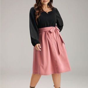 22-24 BloomChic Pink/black dress NWT